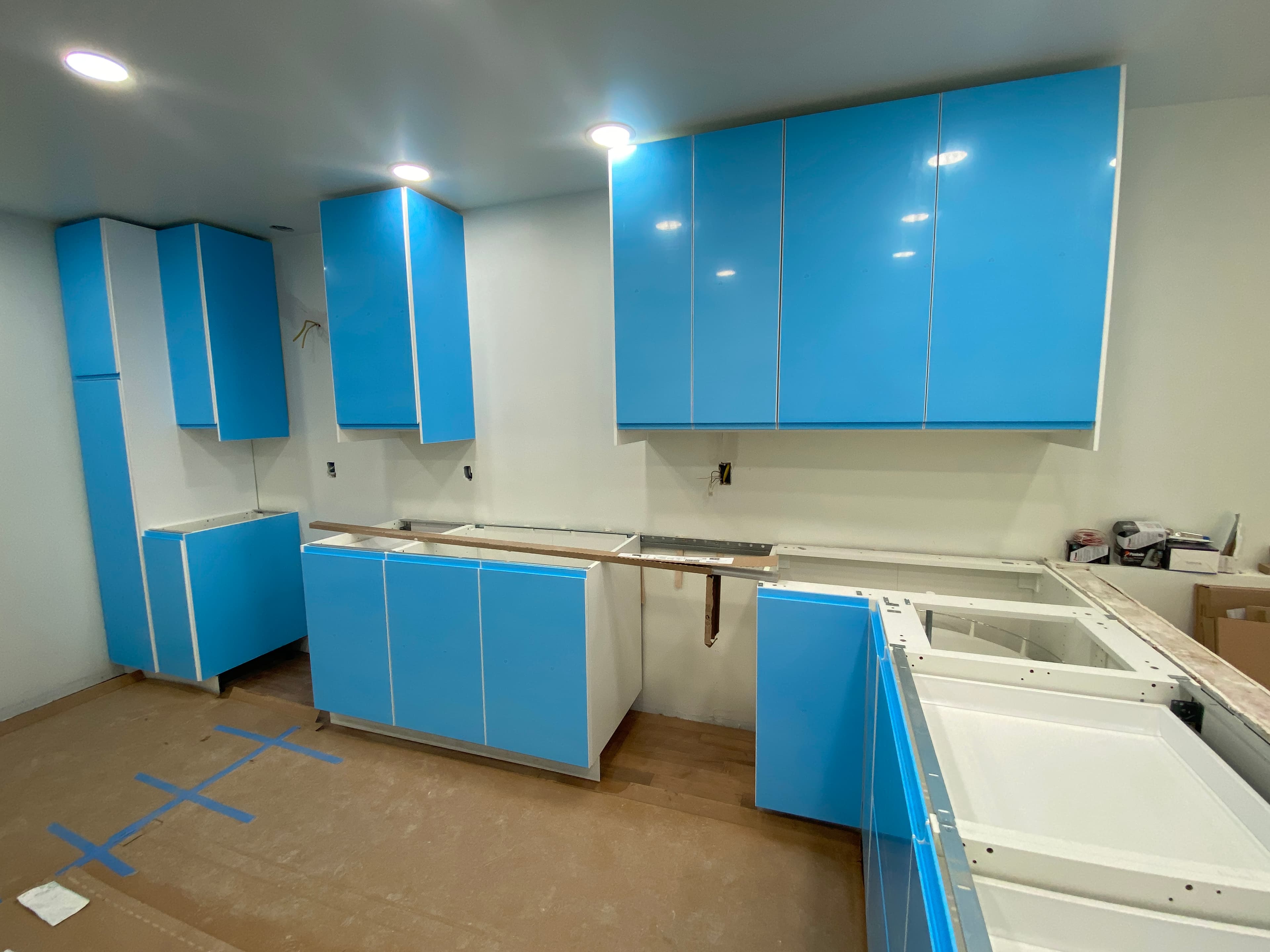 kitchen installation in progress, view 5