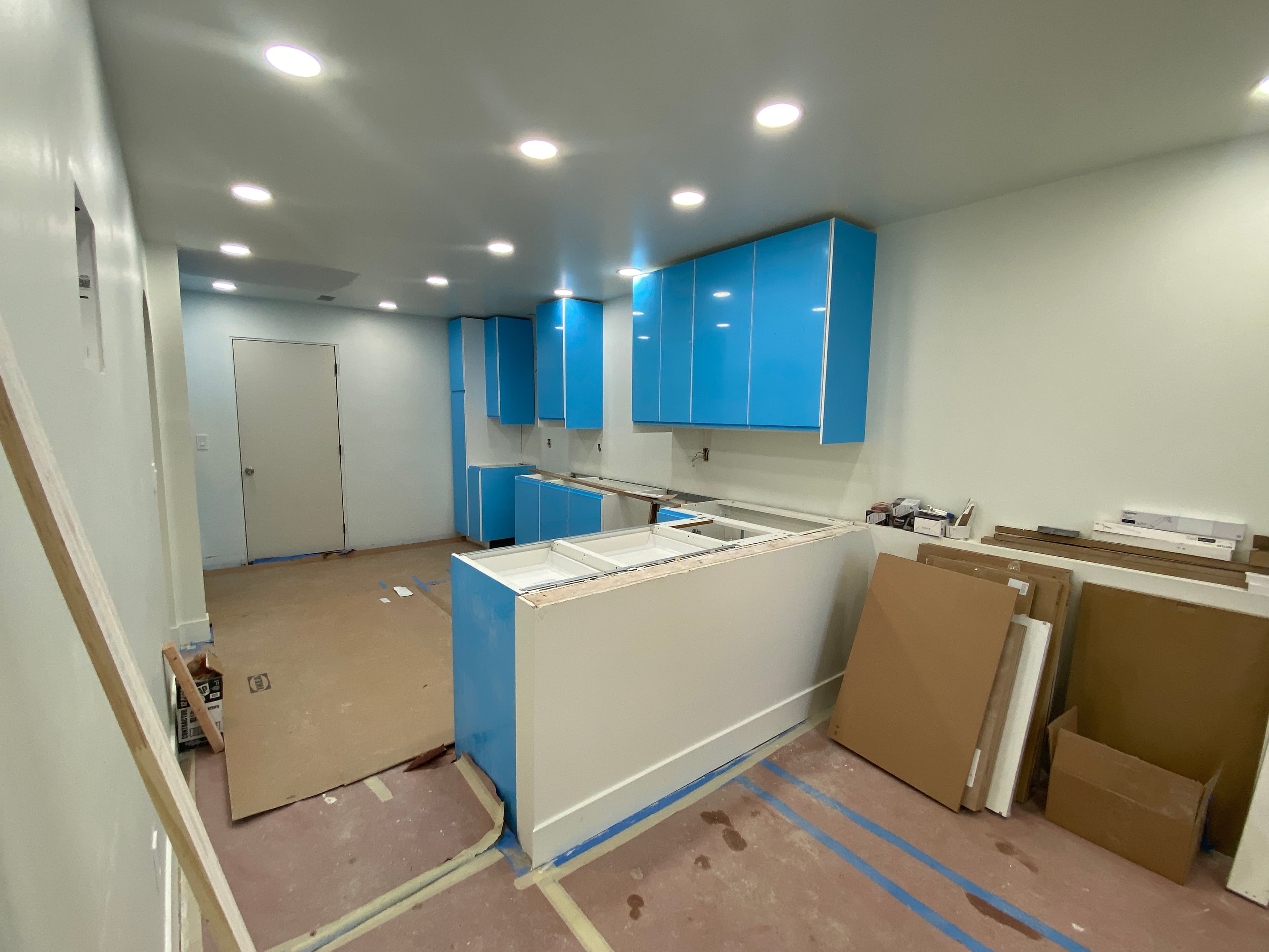 kitchen installation in progress, view 6
