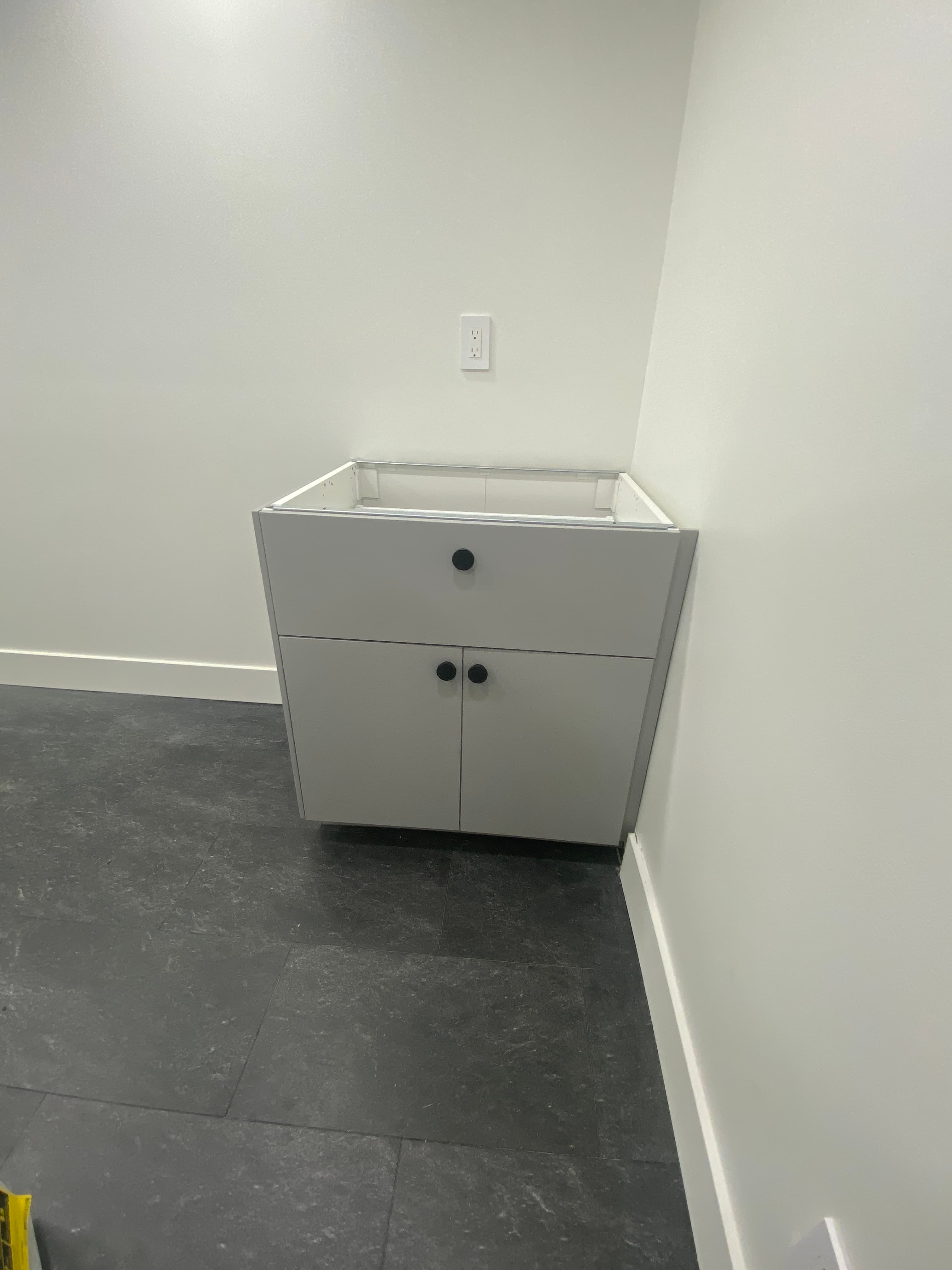 laundry room installation in progress, view 4