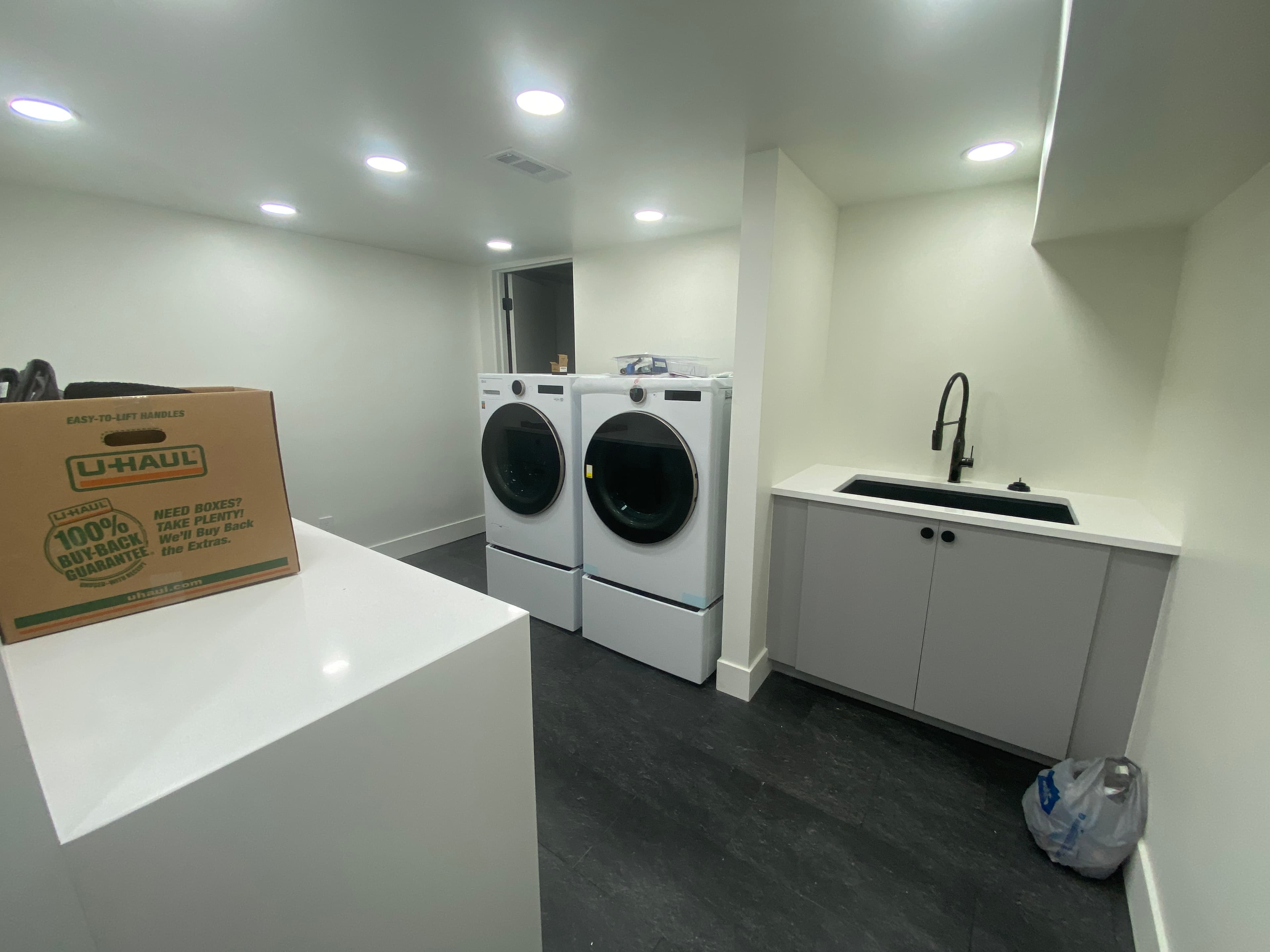 laundry room installation in progress, view 6